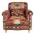 Handmade Armchair Upholstery With Tribal Handwoven Vintage Kilim For Sale