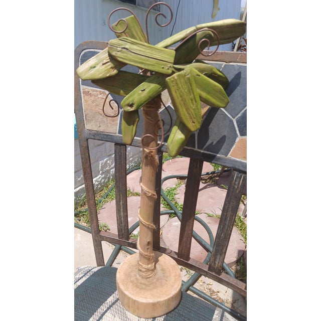 Folk Art Vintage Folk Art Palm Tree For Sale - Image 3 of 9