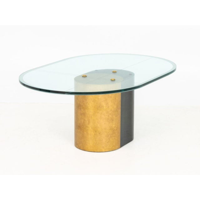 Modern Karl Springer Attr. Glass Coffee Table For Sale - Image 3 of 10