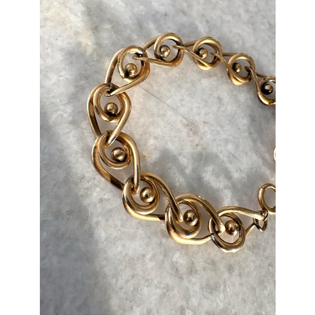 Vintage Gold Fill Chain Link Bracelet For Sale - Image 4 of 5