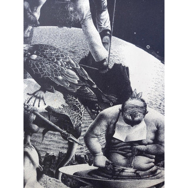 1960s Framed Surrealist Etchings Collector Gallery Wall- Set of 2 For Sale - Image 10 of 10
