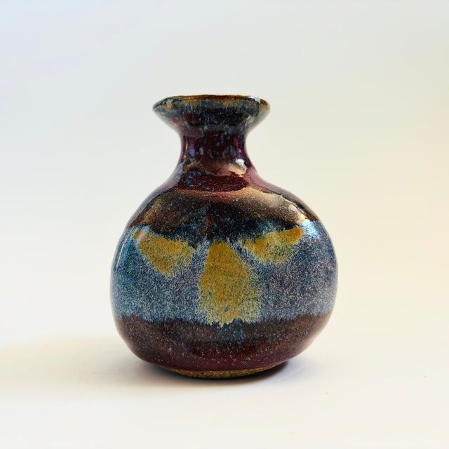 Purple Studio Pottery Bud Vase For Sale - Image 4 of 7