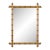 French Turn of the Century Walnut Faux Bamboo Light Brown Wall Mirror, 1900s For Sale