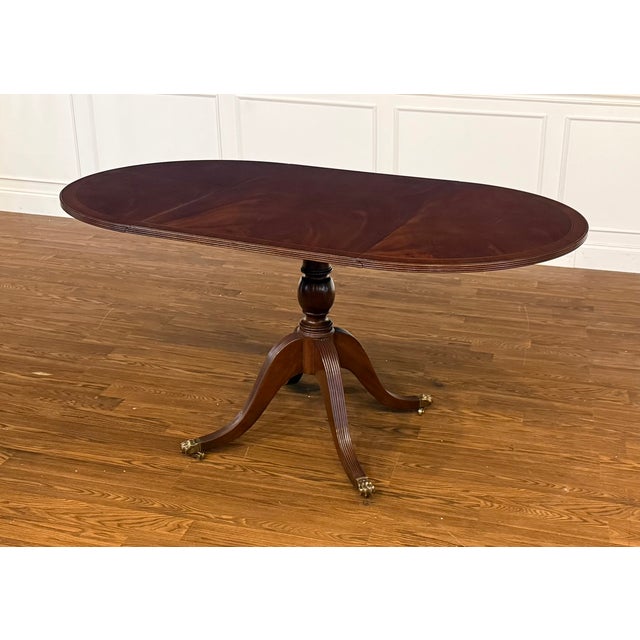This is a mahogany table with fold down leaves. It can have multiple uses around the home. It is ideal as a small dining...