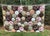 Hippie-Chic Japanese Cotton Medallion Quilt — Chocolate Brown & Pink Floral Circles, Hand Quilted, 66x88P For Sale - Image 17 of 18