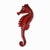 Belgian Ceramic Red Seahorse Plaque by André Bayer, 1960s For Sale - Image 11 of 11