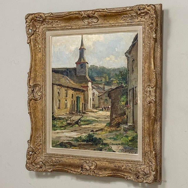 Framed Oil Painting on Panel by Yvette Lichtfus (1925-2014) 'La Foret Sur Semois' For Sale - Image 4 of 16