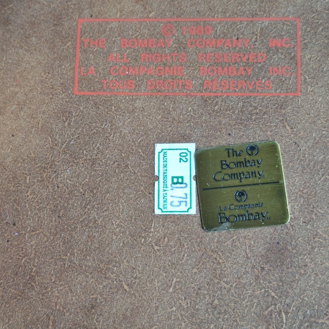 Late 20th Century Bombay Co. Regency Style Mahogany Pedestal Stand Green Marble Top For Sale - Image 11 of 11