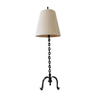 Mid-Century Franz West Style Wrought Iron Chain Floor Lamp, 1960s, Germany For Sale