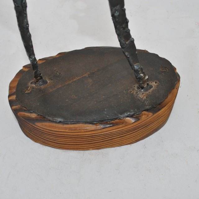 Wood Mid-Century Brutalist Warrior Sculpture For Sale - Image 7 of 8