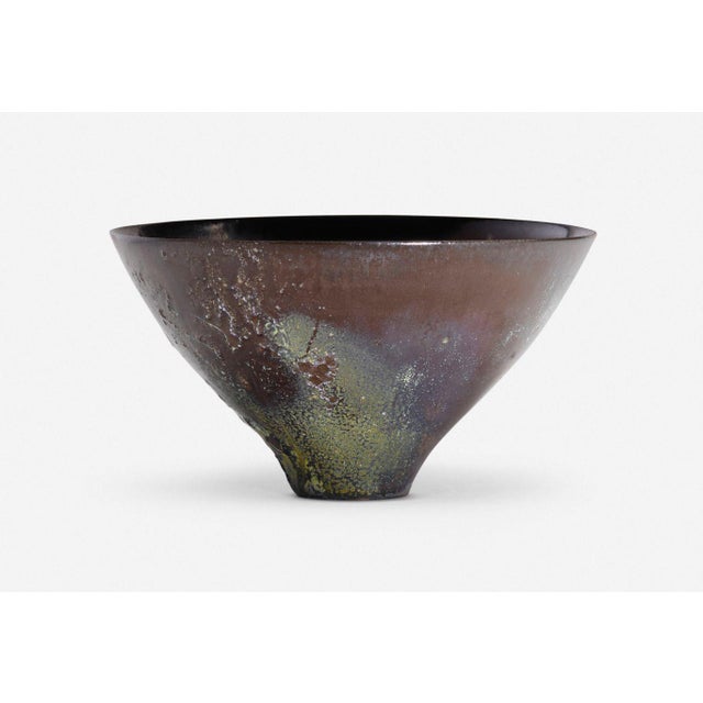 Otto and Gertrude Natzler Flaring Bowl 1967 For Sale - Image 4 of 7