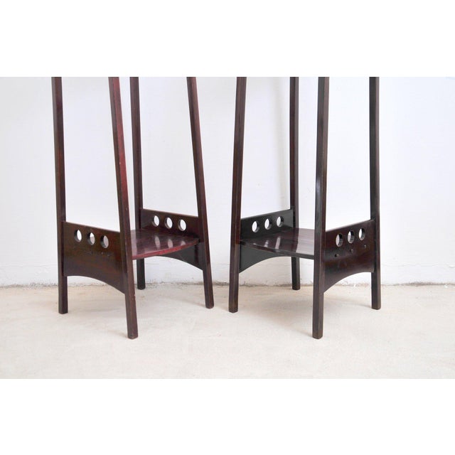 Beech Plant Stands by Michael Thonet for Thonet, Set of 2 For Sale - Image 9 of 18