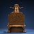 Antique Chinese Gilt Bronze Dragon King Statue With Polychrome Paint For Sale - Image 10 of 10