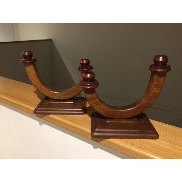 Art Deco Style Candleholders, 1940s, Set of 2 For Sale - Image 4 of 5