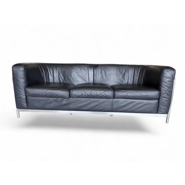Black Ondo Three-Seater Sofa from Zanotta, 1980s For Sale - Image 8 of 8