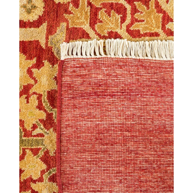 1990s Vintage Traditional Hand Knotted Wool Area Rug, Red - 6'1" X 9'4" For Sale - Image 5 of 9