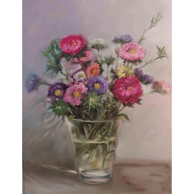 Oil painting on canvas by Elena Mardashova 70x50 cm. Meant to create the happy feeling that any flowers can gift. Realized...