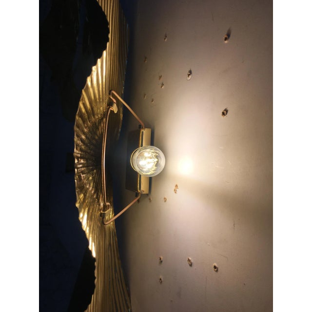 Handmade Wall Sconces Lamps in Leaves Brass - Set of 2 For Sale - Image 9 of 9