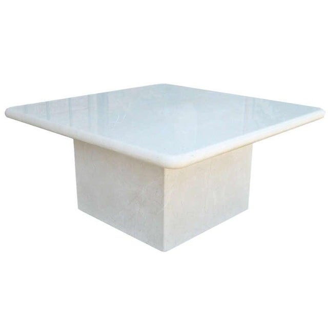 Occasional table from Alicante, Spain. The crema marfil is a ivory cream colour, with light tone, which can be seen some...