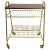 Wood French Iroko Golden Chrome Table Trolley on Wheels, 1960s For Sale - Image 7 of 7