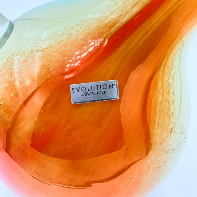Glass Waterford Evolution Crystal 'Armada' Jug Vase Rare Art Glass New Old Stock For Sale - Image 7 of 7