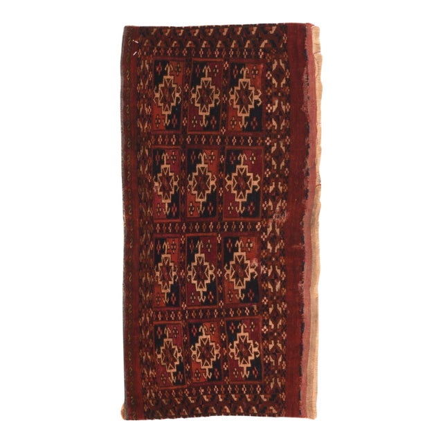 1940s Antique Turkeman Rug-1′4″ × 2′8″ For Sale