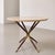 Elegant Italian coffee table attributed to Cesare Lacca, dated 1958, featuring a brass frame, wooden elements, and a...