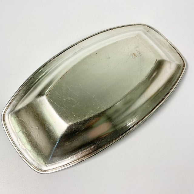 Early 20th C. Antique Art Deco English Chippendale Silverplate Bread Tray or Relish Dish. For Sale - Image 11 of 12