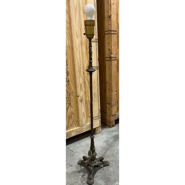 Mid-Century Modern Antique 1900s Standing Lamp For Sale - Image 3 of 3