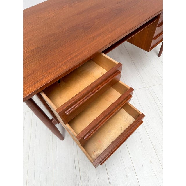Mid-Century Danish Teak Writing Desk by Arne Vodder for H. P. Hansen, 1960s For Sale - Image 6 of 17