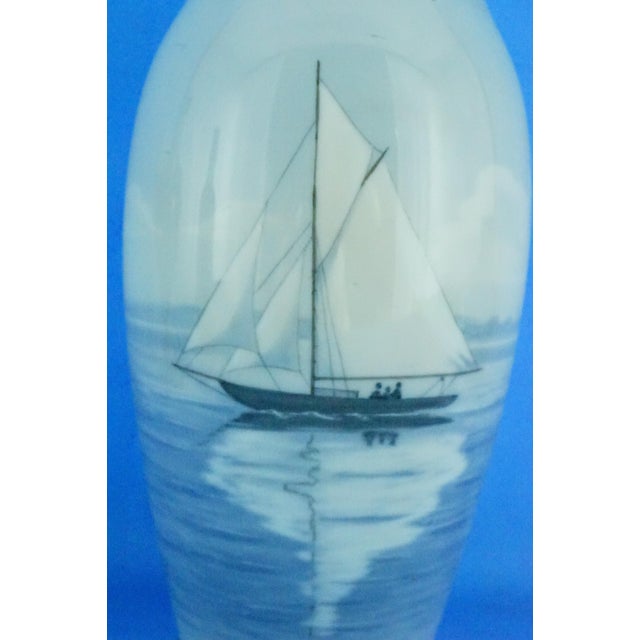 20th Century Danish Porcelain Model 8552-243 Vase with Sailing Ship by Bing & Grøndahl, Denmark, 1920s For Sale - Image 10 of 18