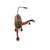 Glass Late 20th Century Large Leather-Wrapped Monkey Figure With Glass Eyes, Safari Sculpture, 24"h For Sale - Image 7 of 8