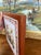 Vintage French Faience Style Ceramic Tile With Hand-Painted Floral Motif in Wood Frame. For Sale - Image 9 of 10