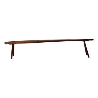 19th Century French Oak Wooden Bench For Sale