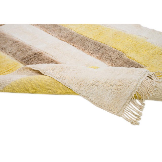 2020s Premium Hand-Knotted Moroccan Wool Rug | 9'9" X 6'7" | One of a Kind For Sale - Image 5 of 6