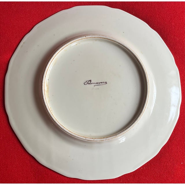 1930s Large French Paris Porcelain Art Deco Charger Plate With Equestrian Silhouette of Horse & Rider Manner of Gio Ponti Signed Primavera For Sale - Image 5 of 6