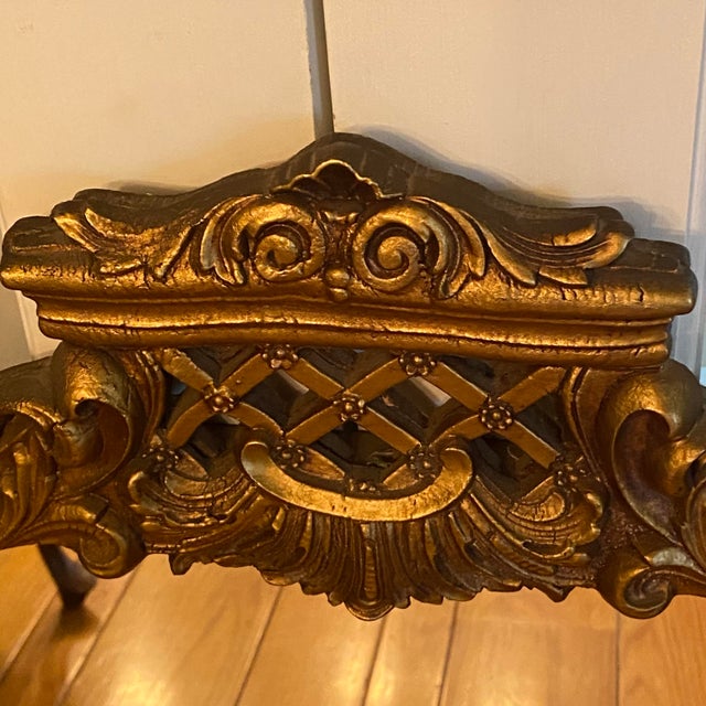 Rococo Gold French Crown Mirror For Sale - Image 16 of 17