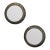 Pair of Small Vintage Metal Porthole Wall Mirrors For Sale