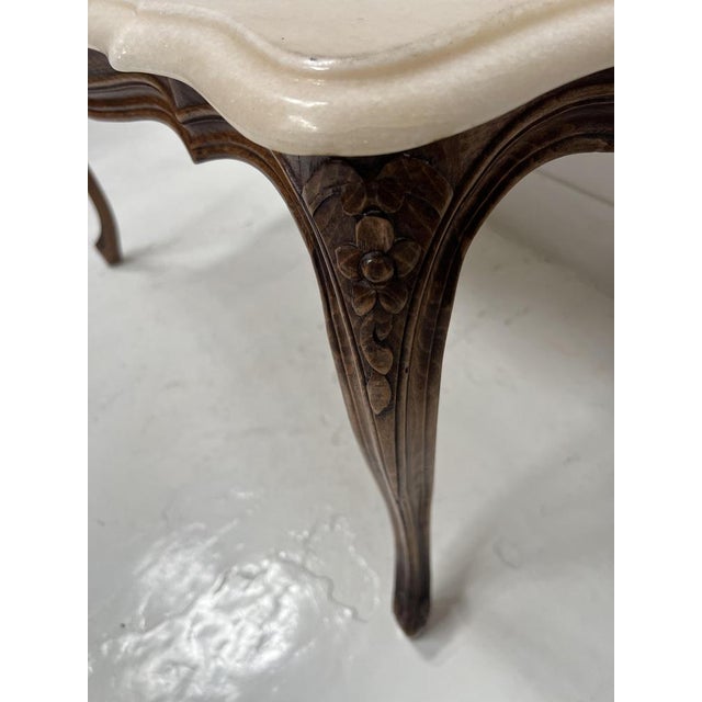 Louis XV Style Coffee Table in Patinated Beechwood For Sale - Image 5 of 9