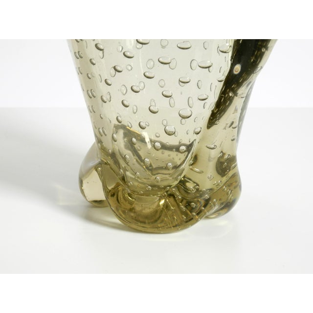 Vintage Light Green Mouth-Blown Murano Vase by Carlo Scarpa for Venini, 1960s For Sale - Image 17 of 18