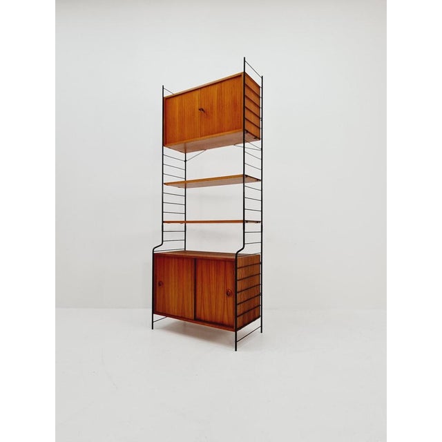 Free-Standing String Shelf-System in Teak from WHB Germany, 1950s For Sale - Image 9 of 11