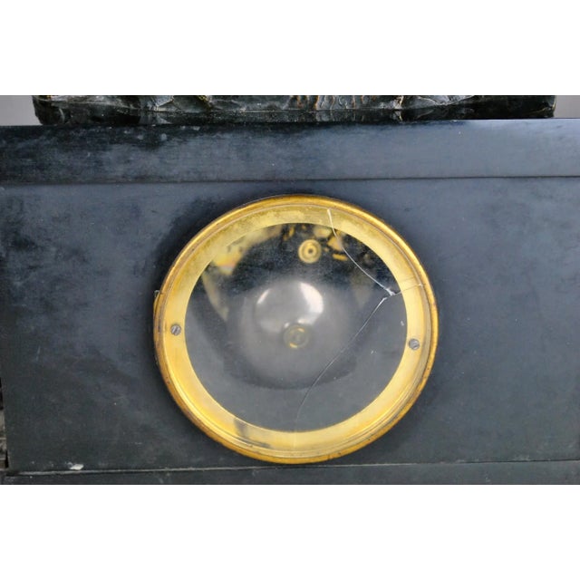 19th Century Bronze and Marble Clock and Candleholders by James Pradier, Set of 3 For Sale - Image 4 of 15