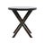 2010s Bernhardt Furniture Clarendon Collection Contemporary 26" Round X-Frame Accent Table W. Leather Wrapped Top 377-125 For Sale - Image 5 of 8