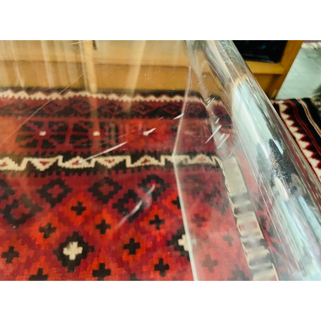 1980s Vintage Lucite Coffee Table Waterfall Style For Sale - Image 5 of 9