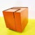 Orange Laminated Sewing Machine Cube on Wheels For Sale - Image 3 of 11