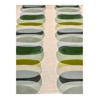 Harlequin: Elliptic Emerald Hmmf120852 Mid-Century Modern Style Designer Fabric - 3.5 Yards For Sale