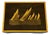 Vintage Ebonized Wood Sailboat Box With Gold Accents For Sale