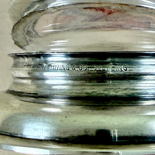 Art Deco Era Whiting & Company Sterling Silver & Etched Glass Sugar Castor For Sale - Image 12 of 12