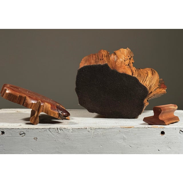 Vintage Folk Art Studio Craft Hand Carved Eastern Red Cedar Puzzle Box For Sale - Image 11 of 11