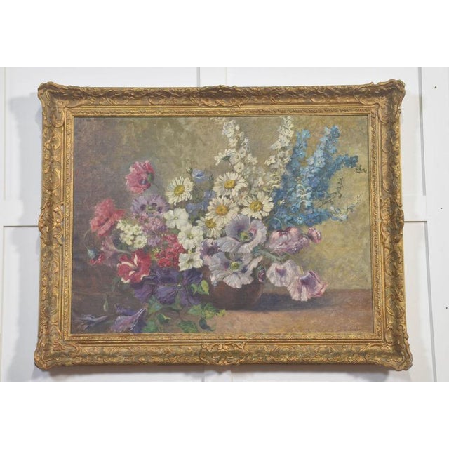 Floral Still Life, 1890s, Oil on Canvas, Framed For Sale - Image 10 of 10